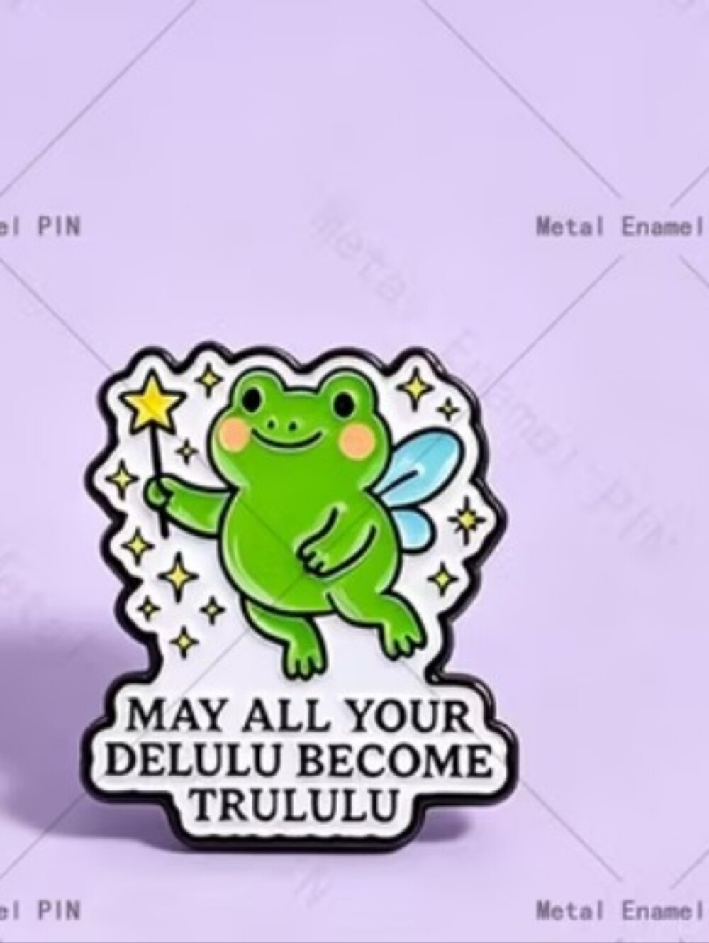 Green Fairy Frog Enamel Pin - Inspirational Pets Small Pets Accessory